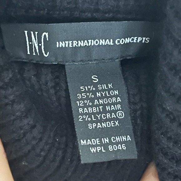 INC Silk Angora Turtleneck Sweater Dress - Picture 6 of 6